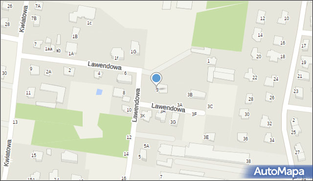 Osielsko, Lawendowa, 3, mapa Osielsko