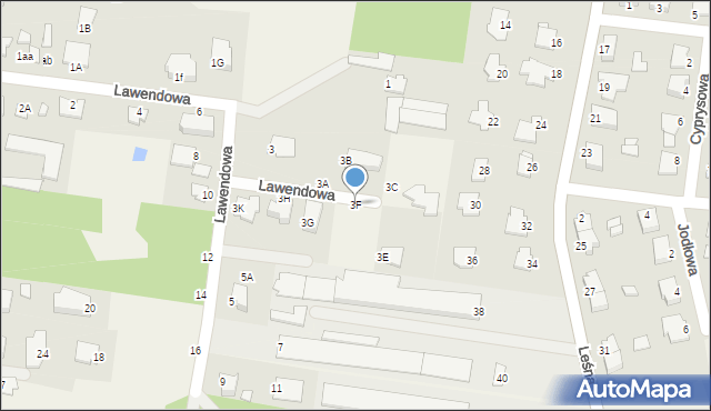 Osielsko, Lawendowa, 3F, mapa Osielsko