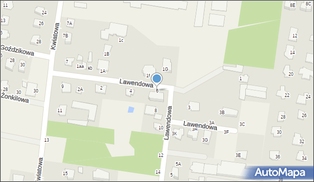 Osielsko, Lawendowa, 6, mapa Osielsko