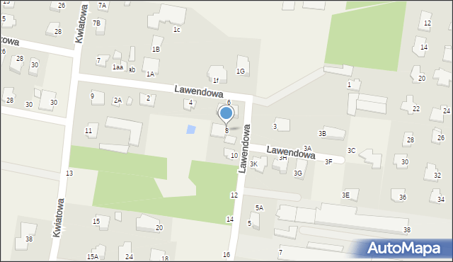 Osielsko, Lawendowa, 8, mapa Osielsko