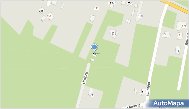 Ostrów Mazowiecka, Łamana, 59, mapa Ostrów Mazowiecka