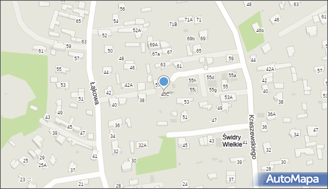 Otwock, Łąkowa, 40C, mapa Otwock