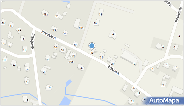 Pacółtowo, Łąkowa, 34, mapa Pacółtowo