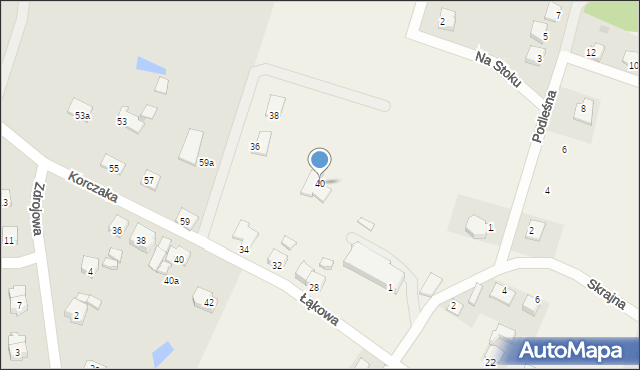 Pacółtowo, Łąkowa, 40, mapa Pacółtowo