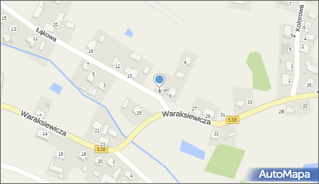 Pacółtowo, Łąkowa, 8, mapa Pacółtowo