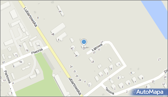 Parczew, Łąkowa, 23, mapa Parczew