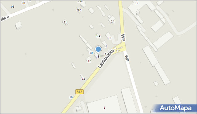 Parczew, Laskowska, 8, mapa Parczew