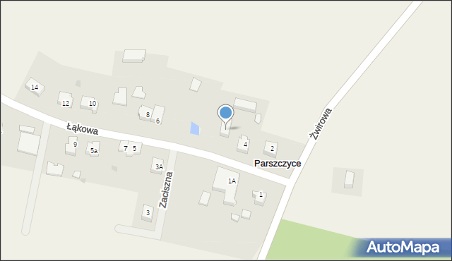 Parszczyce, Łąkowa, 6, mapa Parszczyce