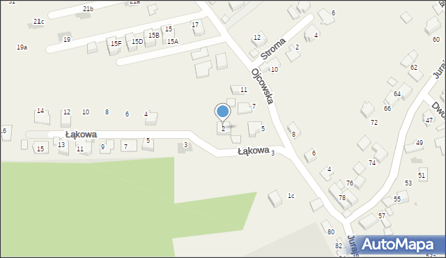 Pękowice, Łąkowa, 2, mapa Pękowice