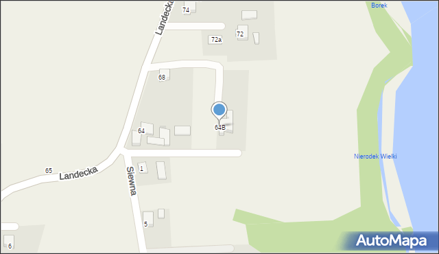Pierściec, Landecka, 64B, mapa Pierściec