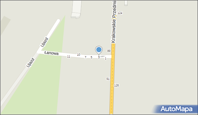 Piotrków Trybunalski, Łanowa, 3, mapa Piotrków Trybunalski