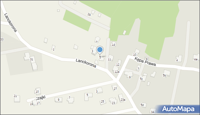 Pisarzowice, Lanckorona, 5, mapa Pisarzowice