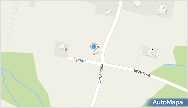 Pisarzowice, Lanckorona, 8, mapa Pisarzowice