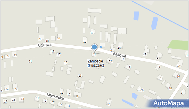 Piszczac, Łąkowa, 11, mapa Piszczac