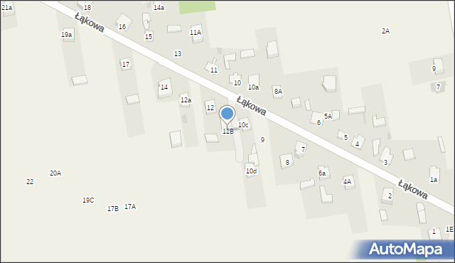 Poczesna, Łąkowa, 12B, mapa Poczesna