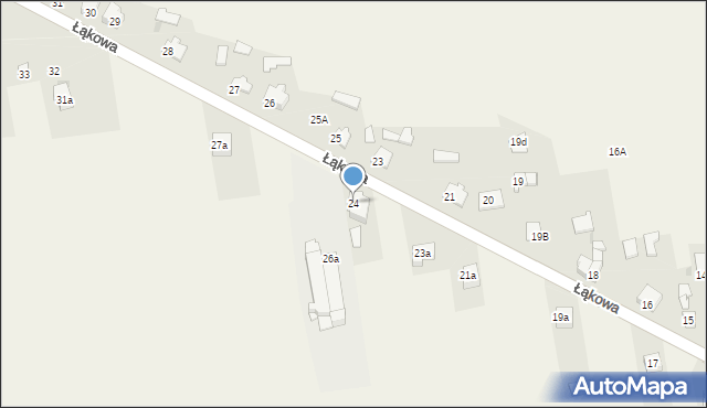 Poczesna, Łąkowa, 24, mapa Poczesna