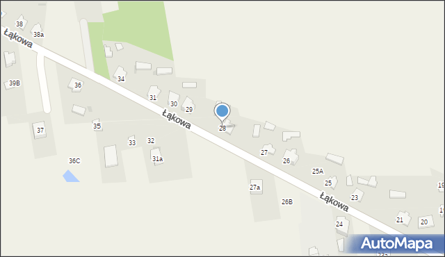 Poczesna, Łąkowa, 28, mapa Poczesna