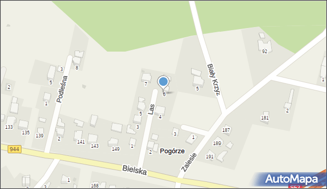 Pogórze, Las, 6, mapa Pogórze