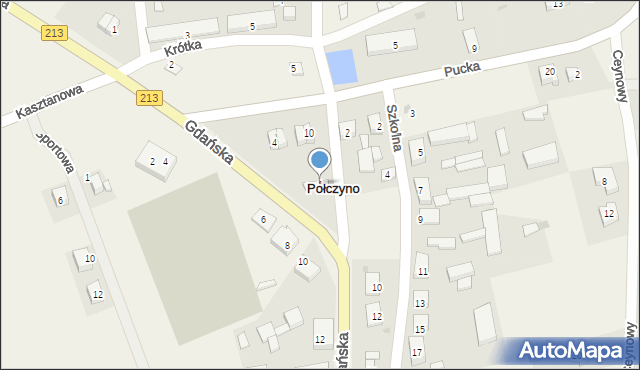 Połczyno, Łąkowa, 1, mapa Połczyno