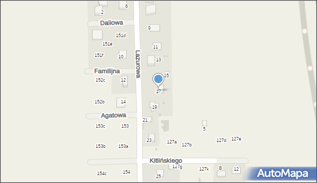 Poskwitów, Lazurowa, 17, mapa Poskwitów