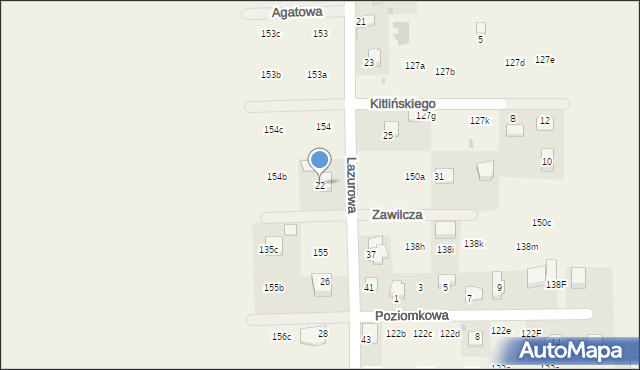 Poskwitów, Lazurowa, 22, mapa Poskwitów