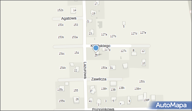 Poskwitów, Lazurowa, 25, mapa Poskwitów