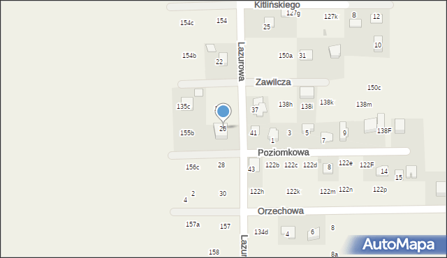 Poskwitów, Lazurowa, 26, mapa Poskwitów