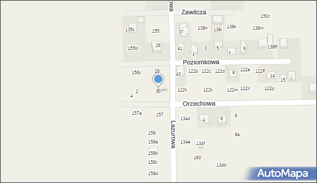 Poskwitów, Lazurowa, 30, mapa Poskwitów