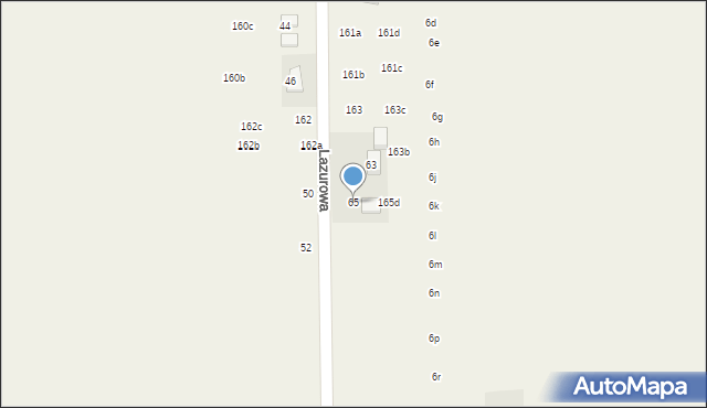 Poskwitów, Lazurowa, 65, mapa Poskwitów