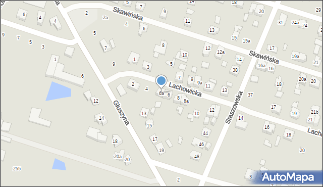 Poznań, Lachowicka, 6a, mapa Poznania