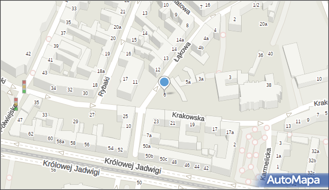 Poznań, Łąkowa, 6, mapa Poznania
