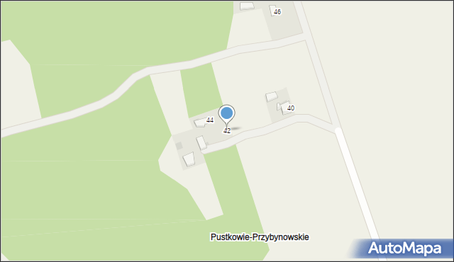 Przybynów, Łąkowa, 42, mapa Przybynów