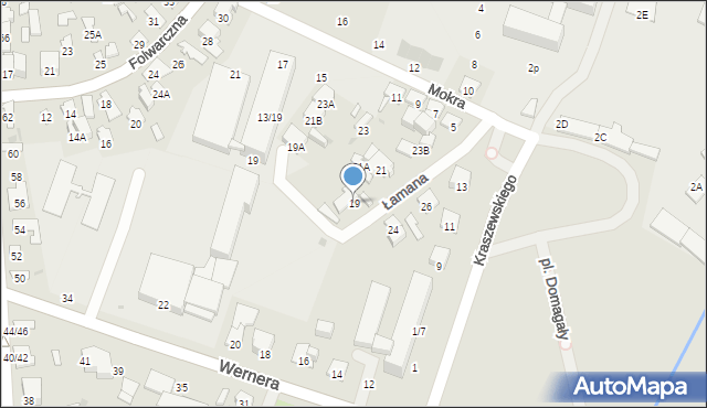 Radom, Łamana, 19, mapa Radomia