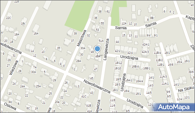 Radom, Langiewicza Mariana, gen., 49A, mapa Radomia