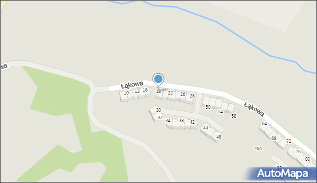 Radom, Łąkowa, 18, mapa Radomia