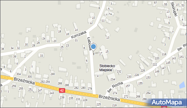 Radomsko, Łabusia Zenobiusza, ks., 8, mapa Radomsko