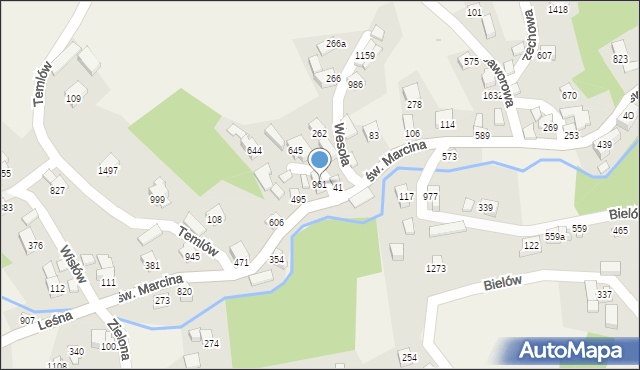 Radziechowy, Lalików, 961, mapa Radziechowy