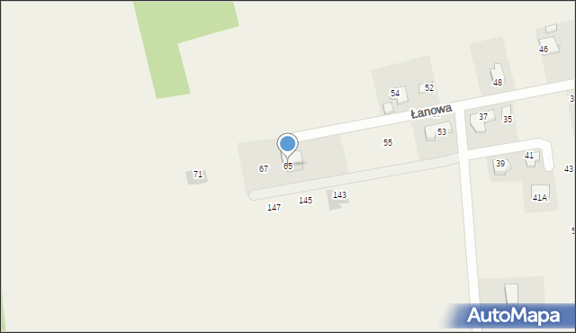 Radziszów, Łanowa, 65, mapa Radziszów