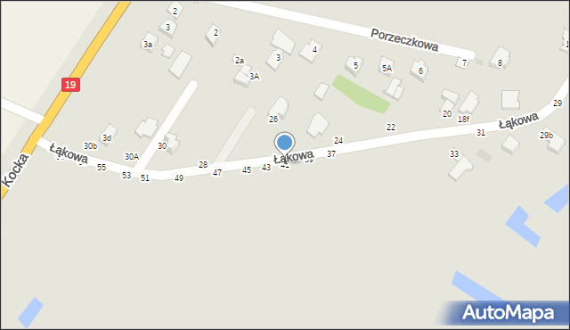 Radzyń Podlaski, Łąkowa, 41, mapa Radzyń Podlaski