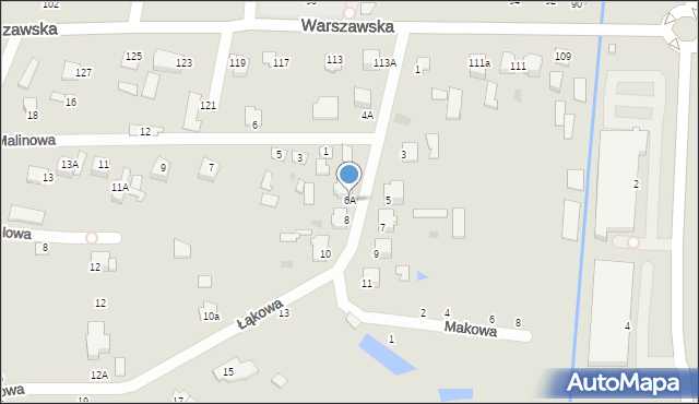 Radzyń Podlaski, Łąkowa, 6A, mapa Radzyń Podlaski