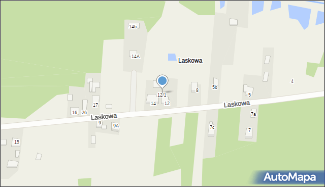 Rokitno Szlacheckie, Laskowa, 12/1, mapa Rokitno Szlacheckie