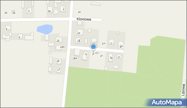 Rososzyca, Łąkowa, 1i, mapa Rososzyca