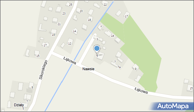 Rozkochów, Łąkowa, 5, mapa Rozkochów