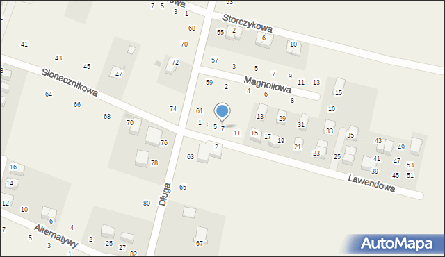 Rybna, Lawendowa, 7, mapa Rybna