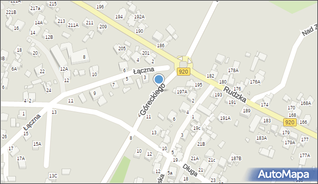 Rybnik, Łączna, 1, mapa Rybnika