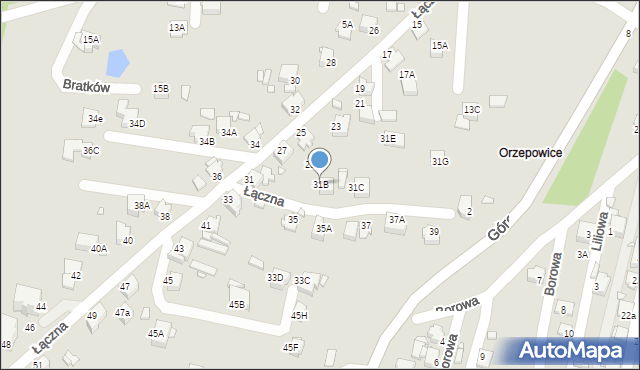 Rybnik, Łączna, 31B, mapa Rybnika