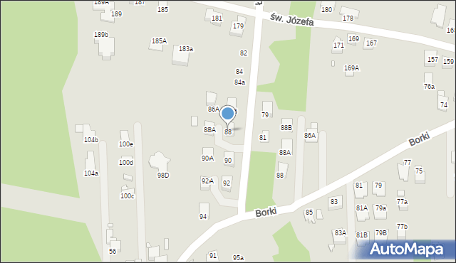 Rybnik, Łączna, 88, mapa Rybnika