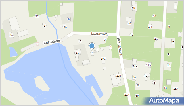 Rydzynki, Lazurowa, 7, mapa Rydzynki