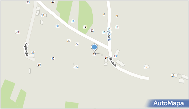 Ryglice, Łąkowa, 23, mapa Ryglice