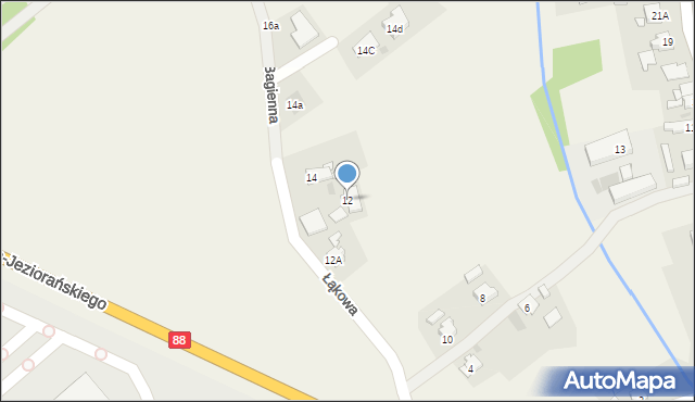 Rzeczyce, Łąkowa, 12, mapa Rzeczyce